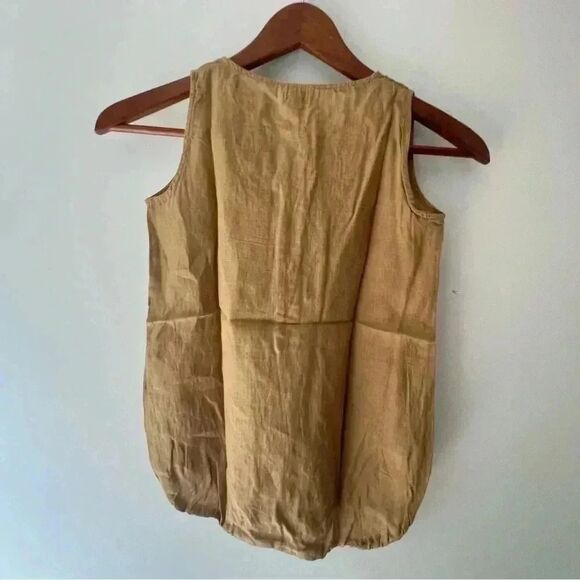 NWT The Simple Folk Freedom Romper Camel  7/8 y Organic Linen - Picture 2 of 7